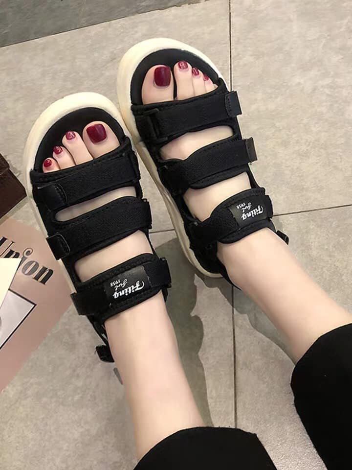 HOÀN TIỀN 15% - Dép quai hậu quai dán 3 quai cực mềm và êm chân sandal học sinh đính hoa cúc cực xinh đế cao su nhẹ mềm và êm chân