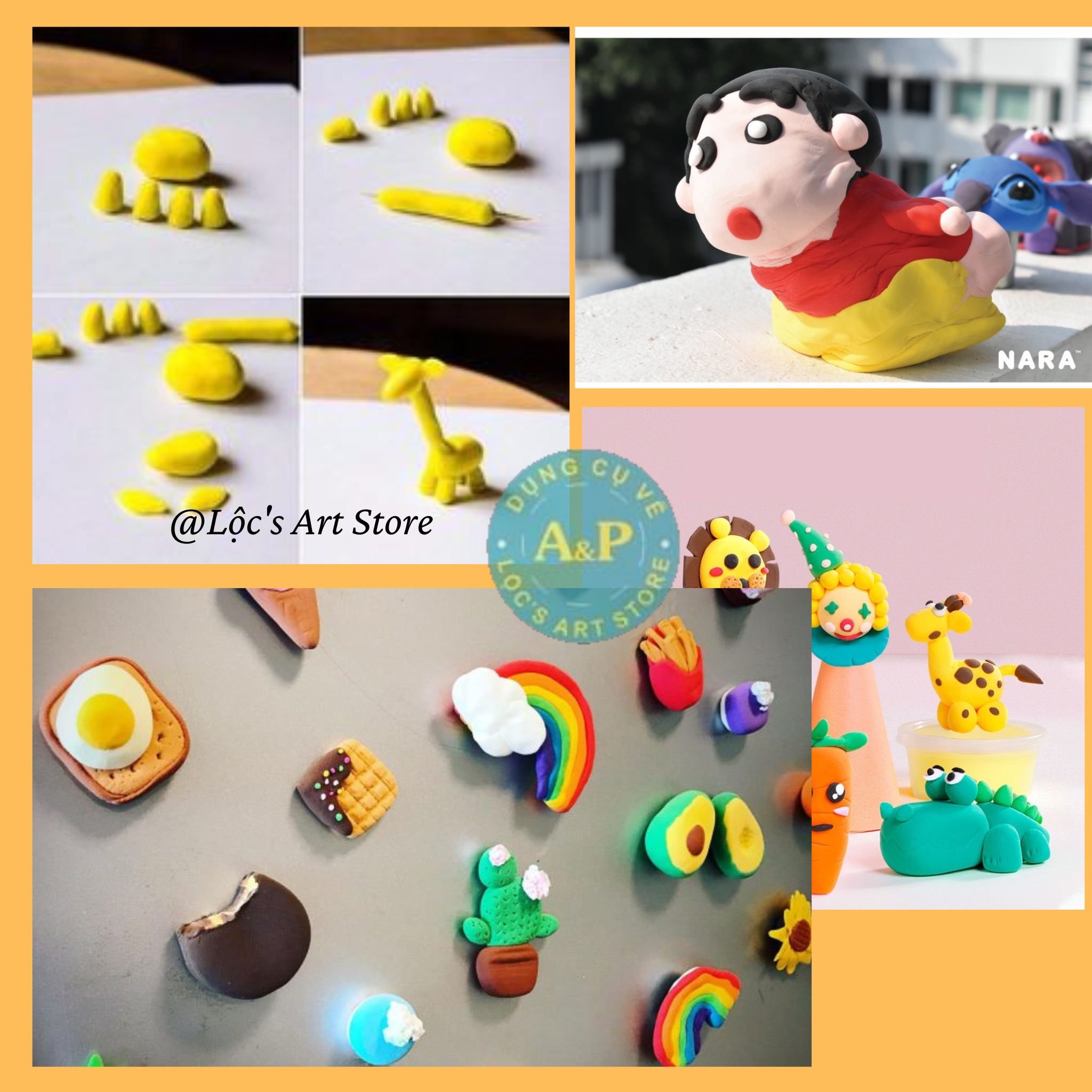 Đất sét Cho Bé Kiddy NARA Thái Lan PO5001 Bịch 500g