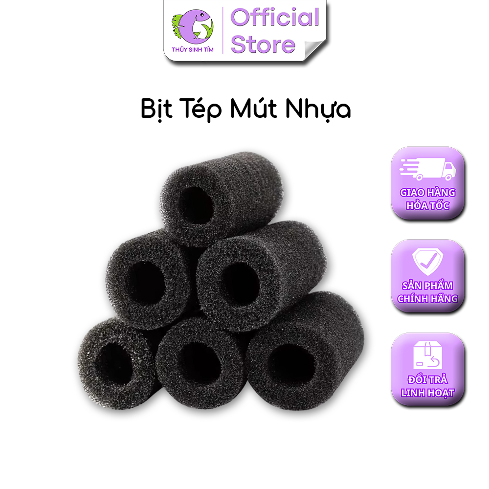 Bịt Tép Mút Nhựa Đen - Phụ Kiện Máy Lọc
