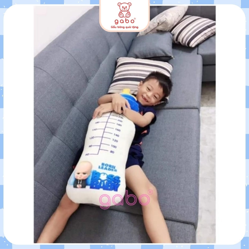 Gối ôm 3d Bình sữa 70cm, Gấu bông bình sữa 3d thú nhồi bông quà tặng cho bé cute