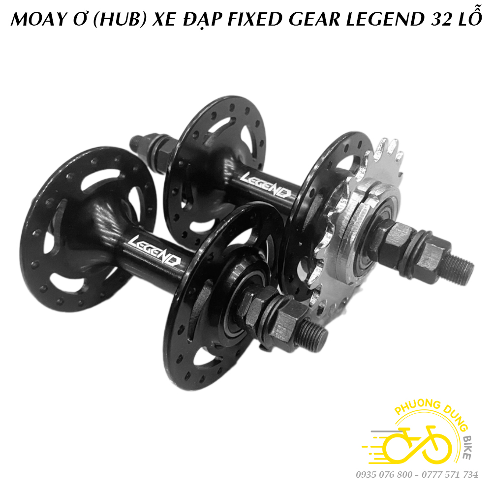 Moay ơ (Đùm) Hub xe đạp Fixed Gear LEGEND 32 Lỗ (Kèm líp 17T)