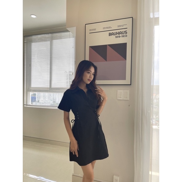 Đầm sơmi đan dây eo tôn dáng ( có bigsize)