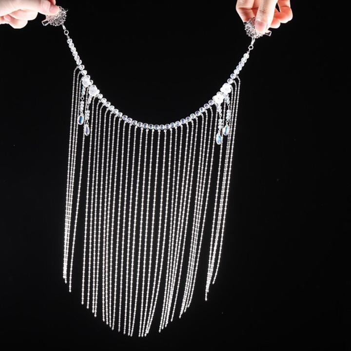 Mạng Che Mặt Cổ Trang Hạt Trắng - Miêu Quán