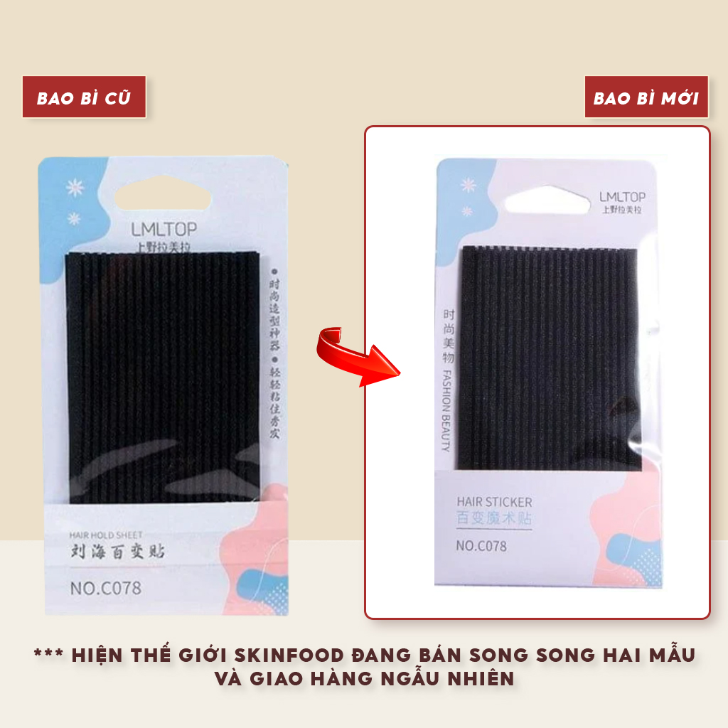 [NHẬP KHẨU][ Set 2 Miếng] Miếng Dán Tóc Mái Tự Dính Giữ Tóc Gọn Gàng LMLTOP C078 (Màu ngẫu nhiên)