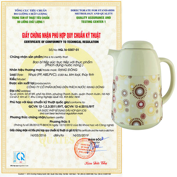 Phích đựng nước Rạng Đông 1L-RD1045 TS.E
