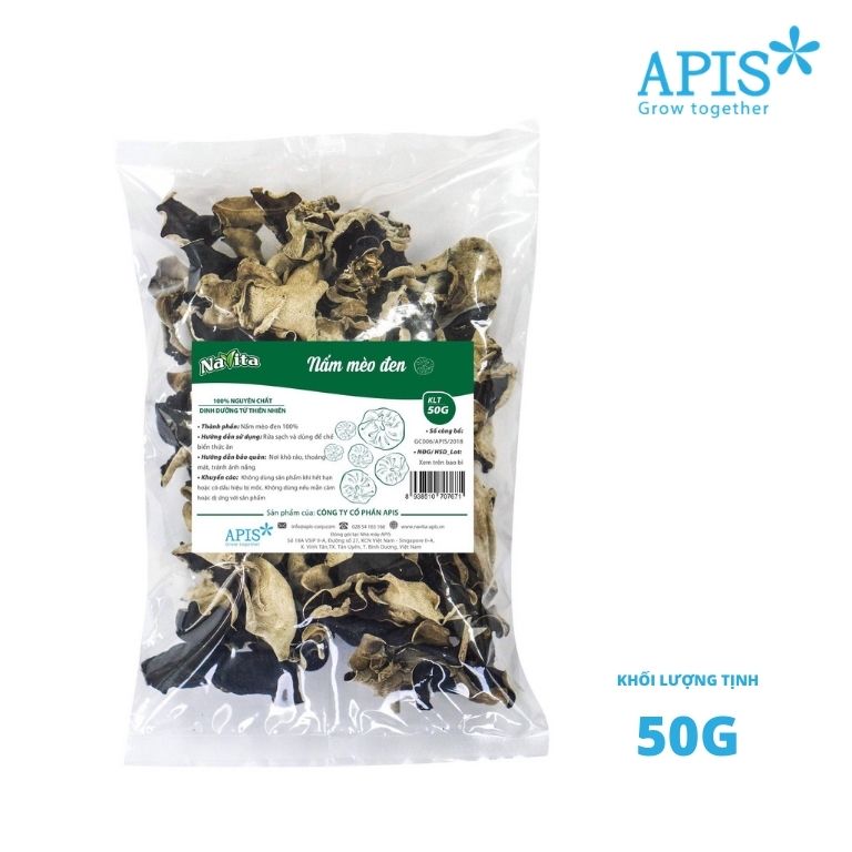 [HCM]1 GÓI NẤM MÈO ĐEN NAVITA 50G