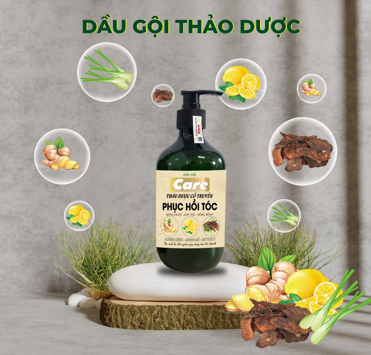 Combo gội & xả thảo dược 500ml suôn mượt
