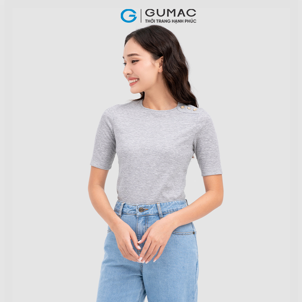 [SALE SỐC] Áo thun kiểu nút vai thời trang GUMAC ATC11065