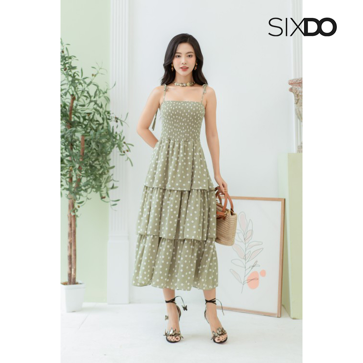 Đầm hai dây maxi chiffon SIXDO (Maxi Chiffon Dress)