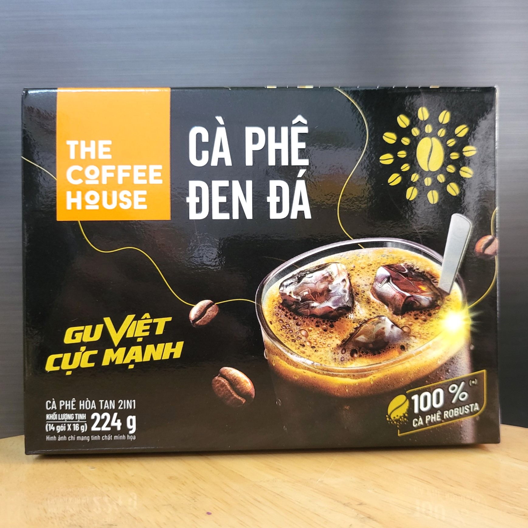 Hộp đen - the coffee house 224g / 14 gói - cà phê đen đá / 2 in 1 instant milk coffee