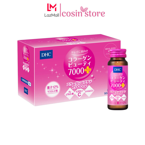Nước uống Collagen nước DHC Collagen Beauty 7000 Plus hộp 10 chai 50ml của Nhật - giúp đẹp da và ngăn ngừa lão hóa - Cosin Store