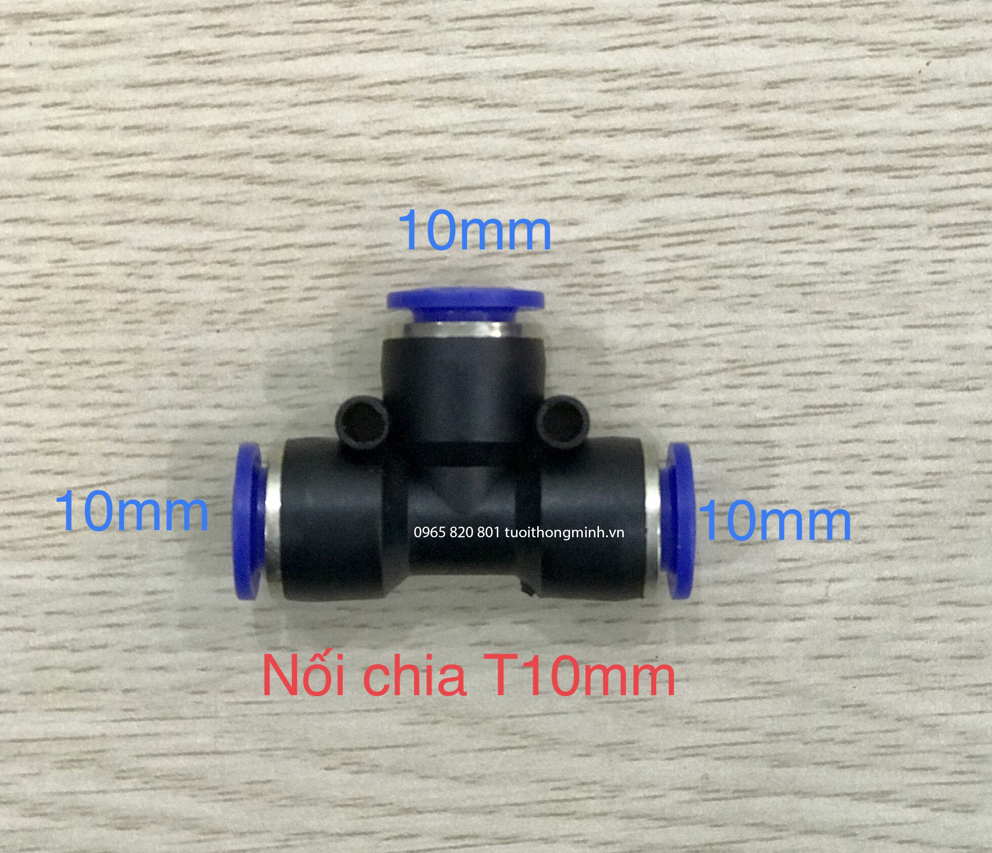 [ 10 chiếc ] Chia T nối nhanh ống 10mm