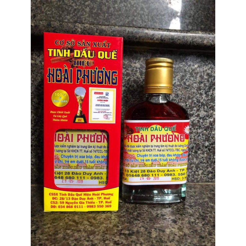 Tinh dầu QUẾ nguyên chất Hoài Phương 100ml