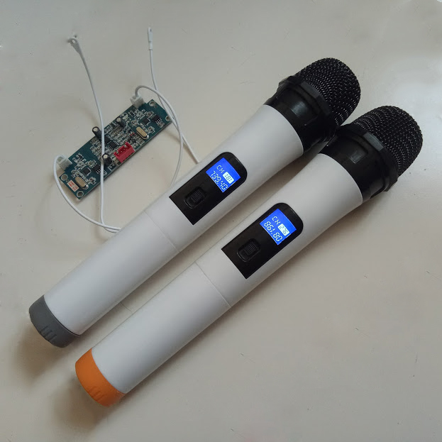 [HCM]Bộ 2 micro không dây cho loa kéo sóng UHF Wireless Microphone