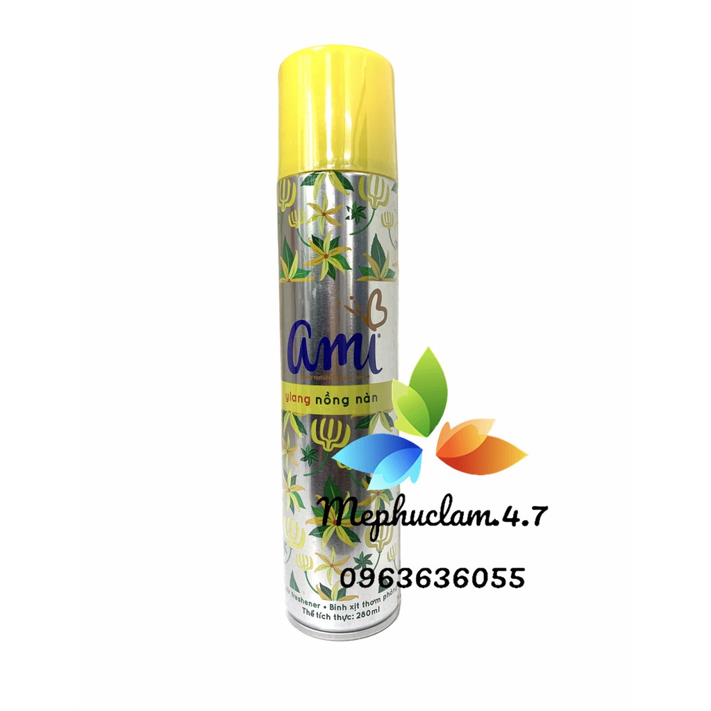 Xịt phòng Ami 280ml [ 6 Mùi Vị ]