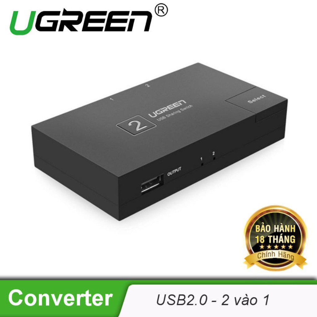Bộ chia máy in 2 máy tính vào 1 máy in ugreen 30345