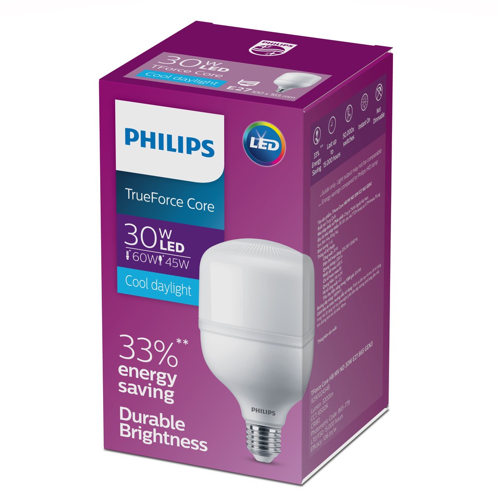 Bóng đèn Philips TForce Core HB MV MV ND 30W E27 865 GEN3