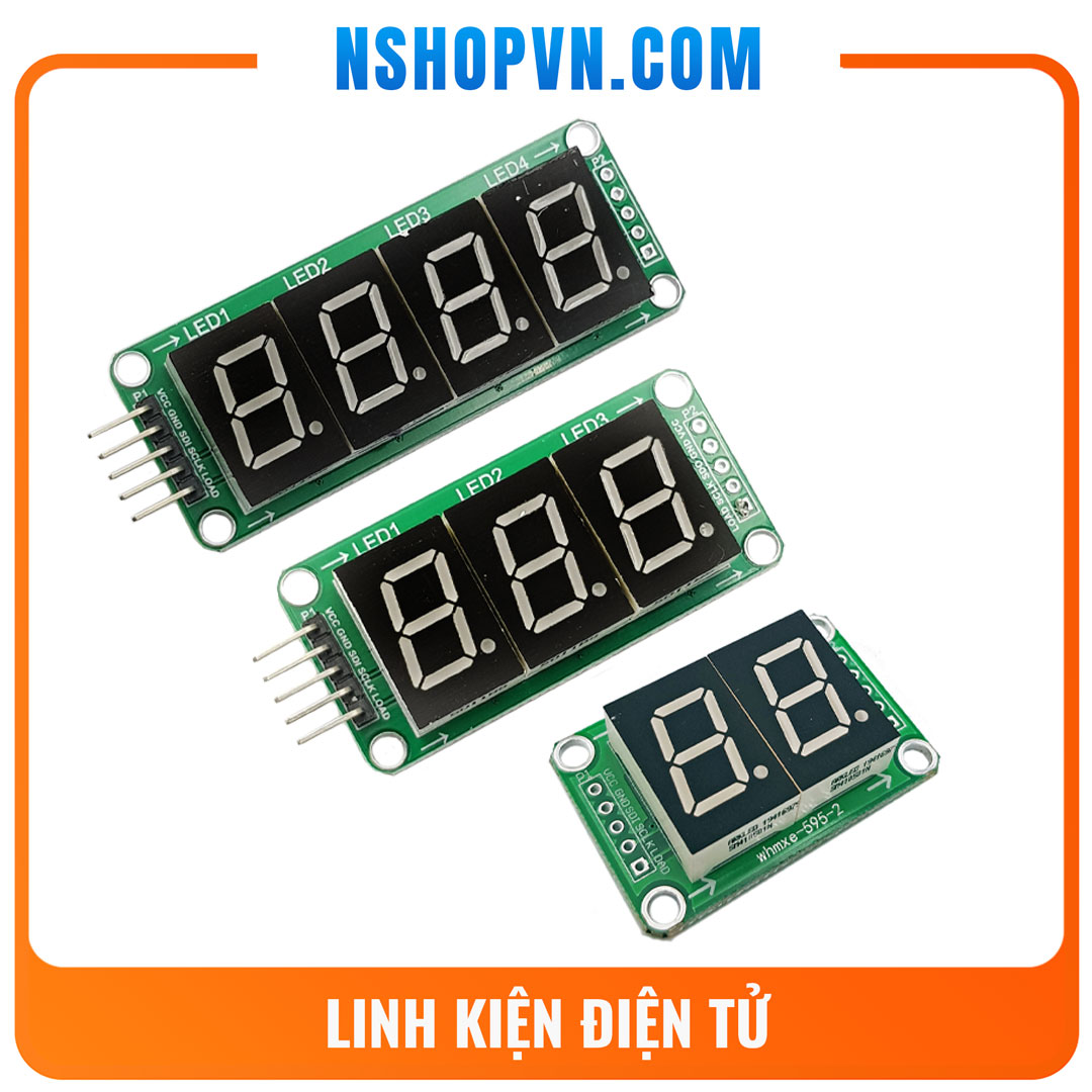 Module Mạch hiển thị LED 7 đoạn 2/3/4 số 74HC595