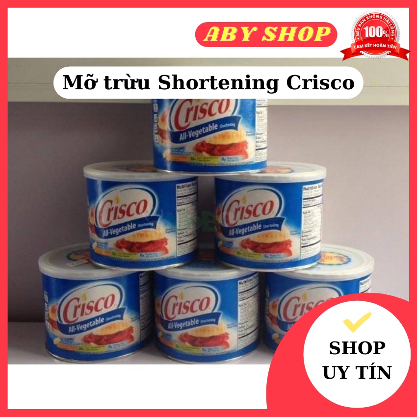 Mỡ trừu shortening crisco 453g ⚡ loại ngon ⚡ mỡ trừu tạo độ xốp và mềm cho bánh