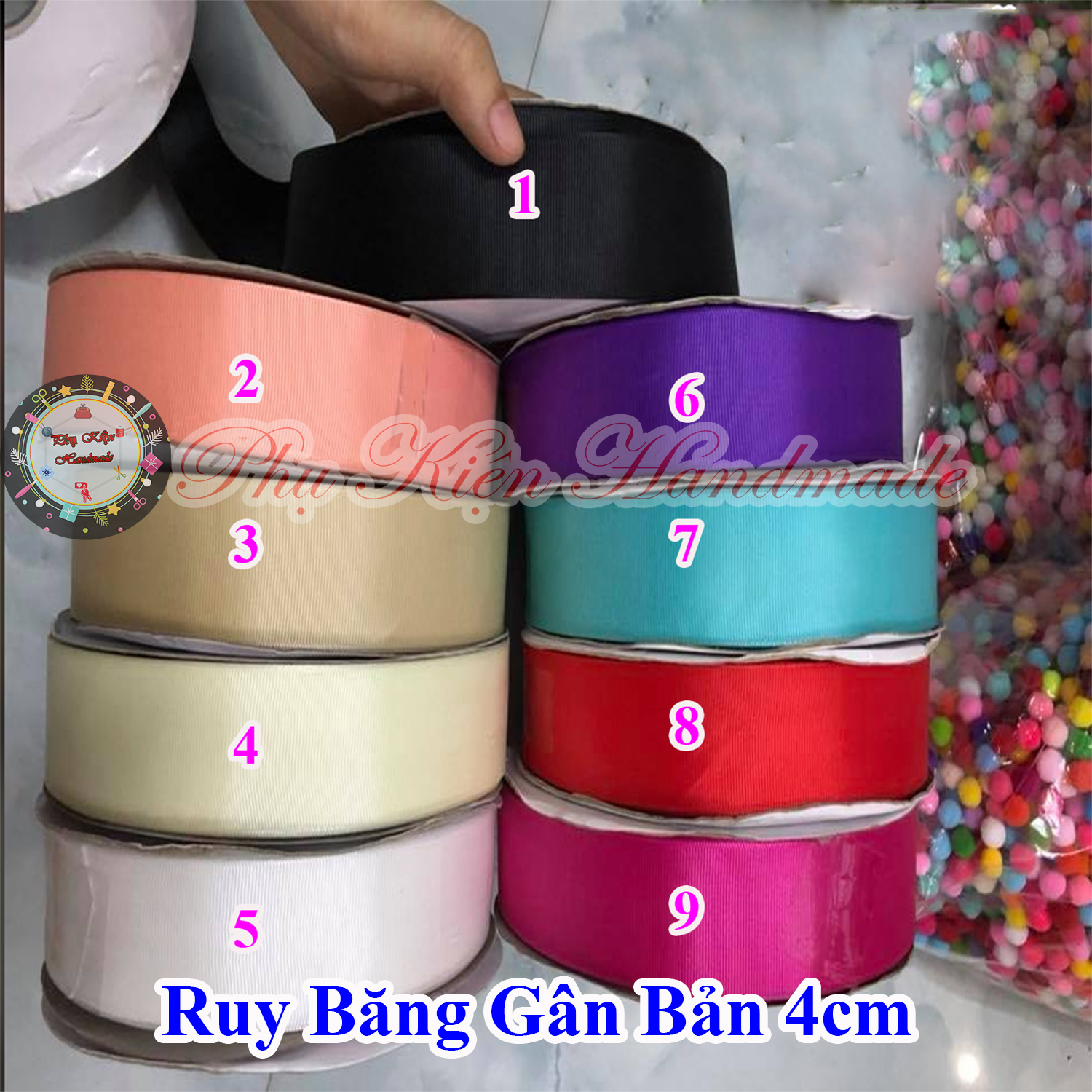 4cm Ribbed Ribbon, 15K/Meter