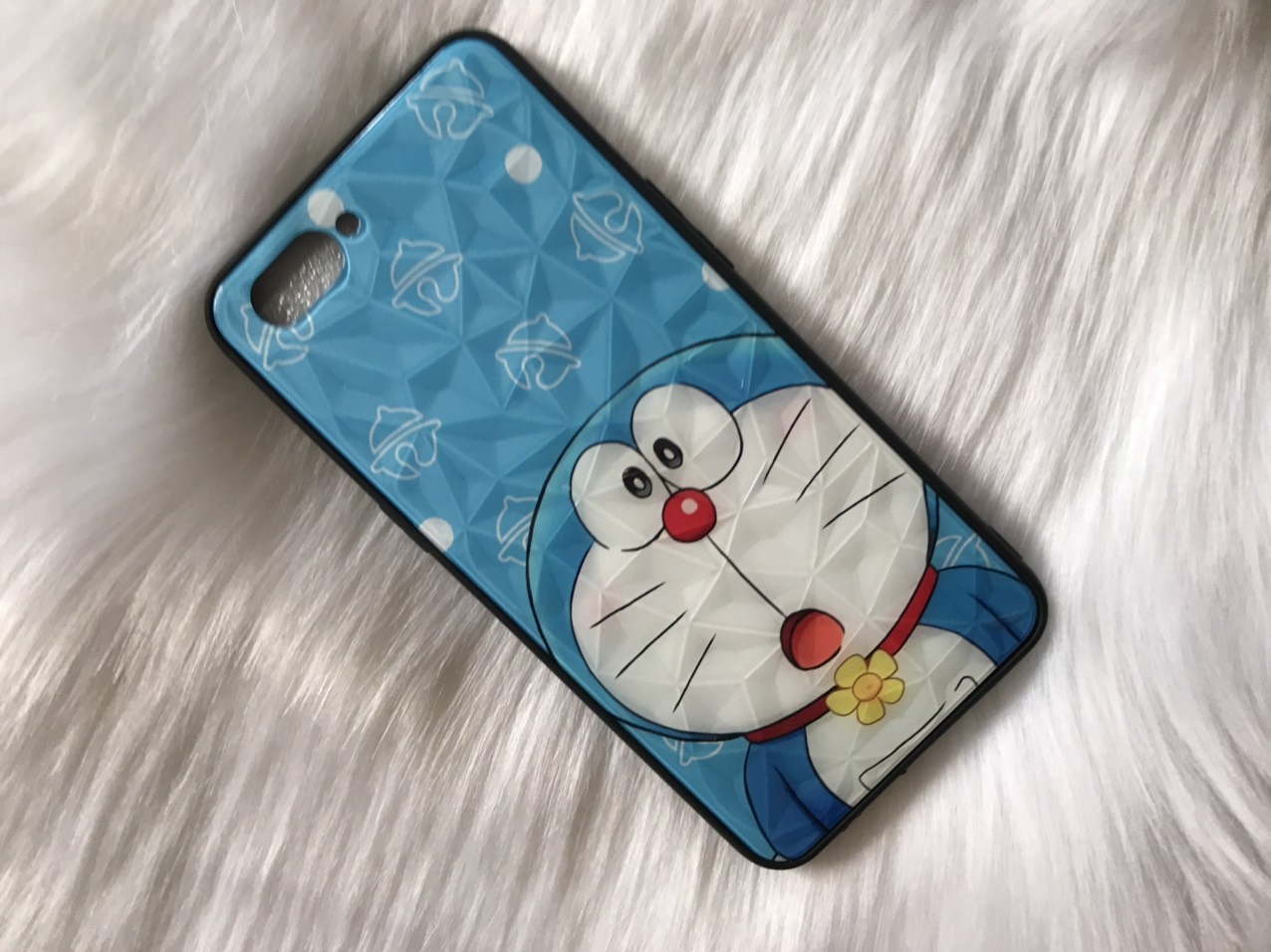 Ốp 3d kim cương doraemon oppo a3s/a5/a12e/realme c1
