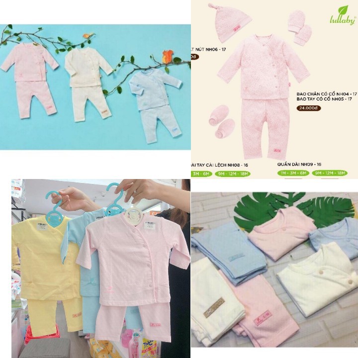 BÁN CHẠY_[Lullaby] Bộ cài lệch (cài chéo) vân thoáng thu đông, vải thở mỏng, mát