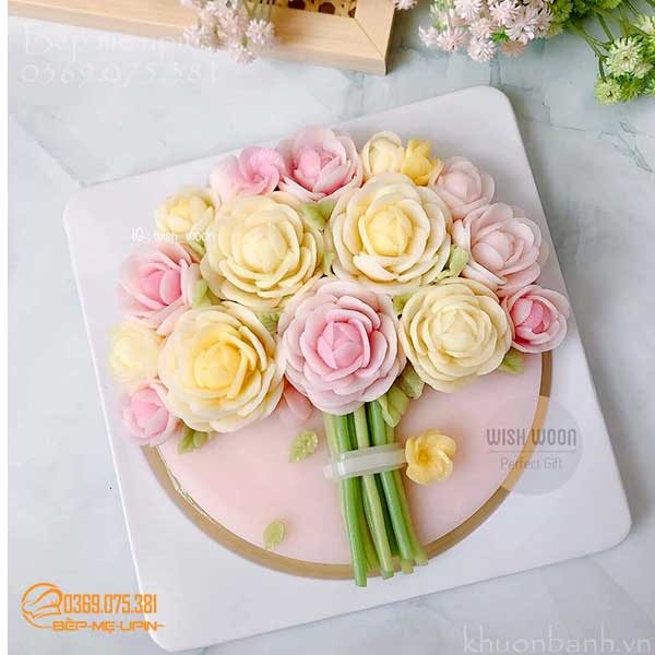 Combo 4 khuôn silicon hoa hồng trà v79 v80 v81 v82