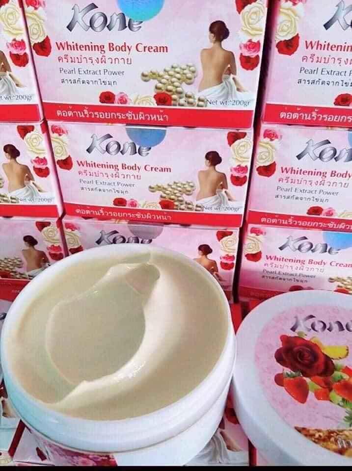 body siêu trắng Koné (hoa hồng+ngọc trai)
