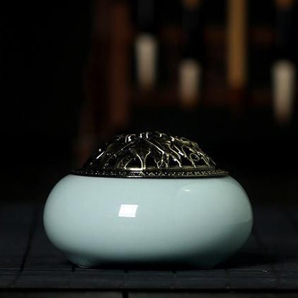 Lư xông bột /nụ Trầm gốm sứ cao cấp