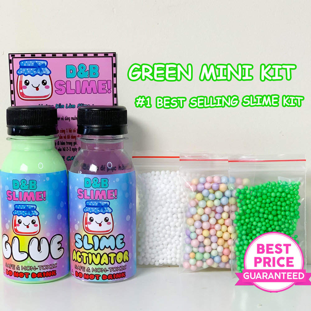 Bộ Kit làm Slime Basic - Kit làm Slime Cơ Bản Đủ Màu Thành Phẩm 120ML (Có hướng dẫn đầy đủ)
