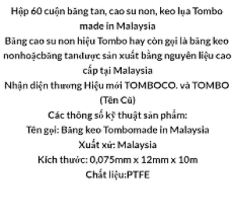 [HCM] Cuộn băng tancao su non Tombo