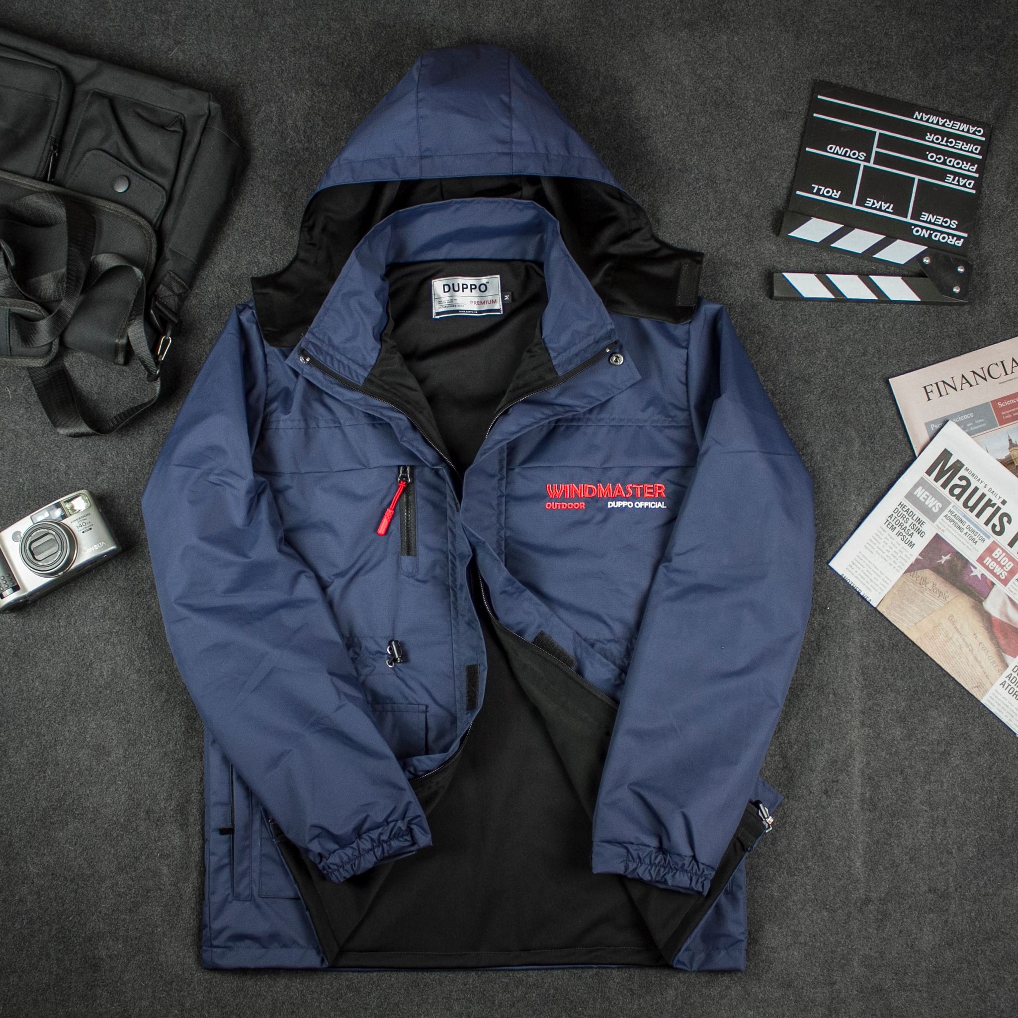 [HCM]Áo khoác dù WindMaster Jacket (Plus+) Logo thêu - Duppo