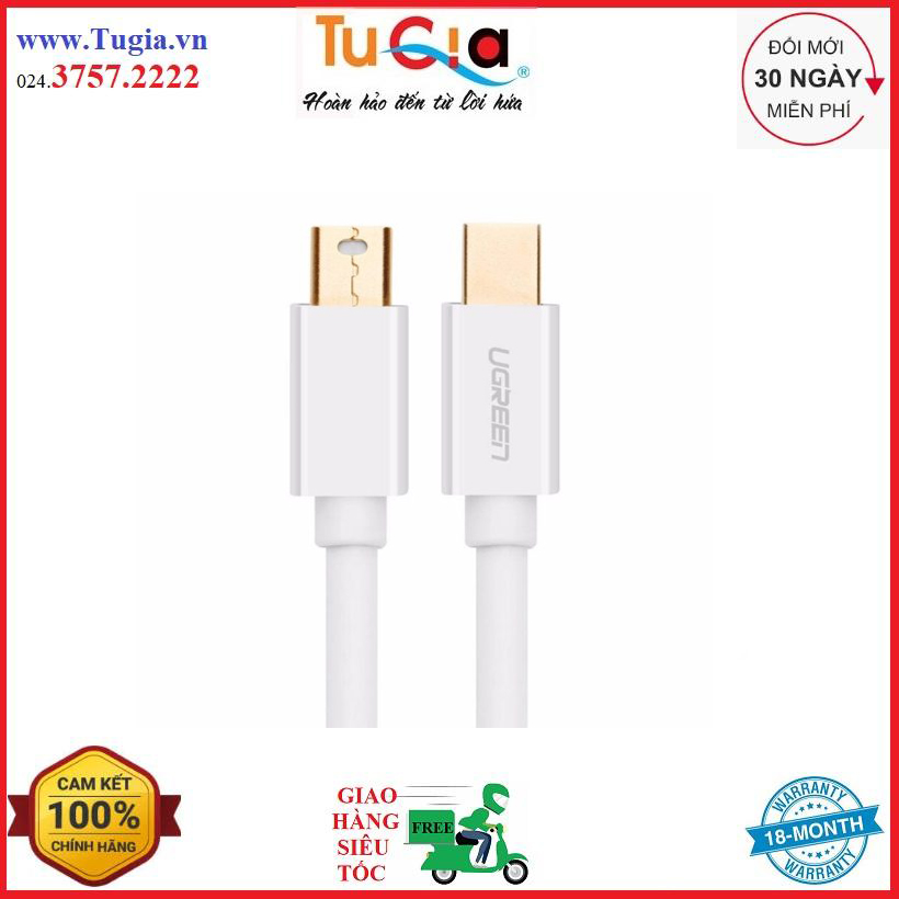 Cáp Mini DisplayPort 2 Đầu Ugreen 2m (10429) - Hàng Chính Hãng