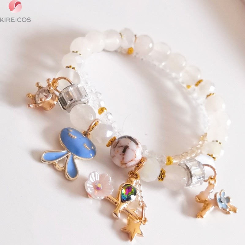 [HCM]Vòng Đeo Tay Đính Đá Pha Lê Gắn Hình Thỏ siêu cute Hot trend Hàn Quốc - kireicos