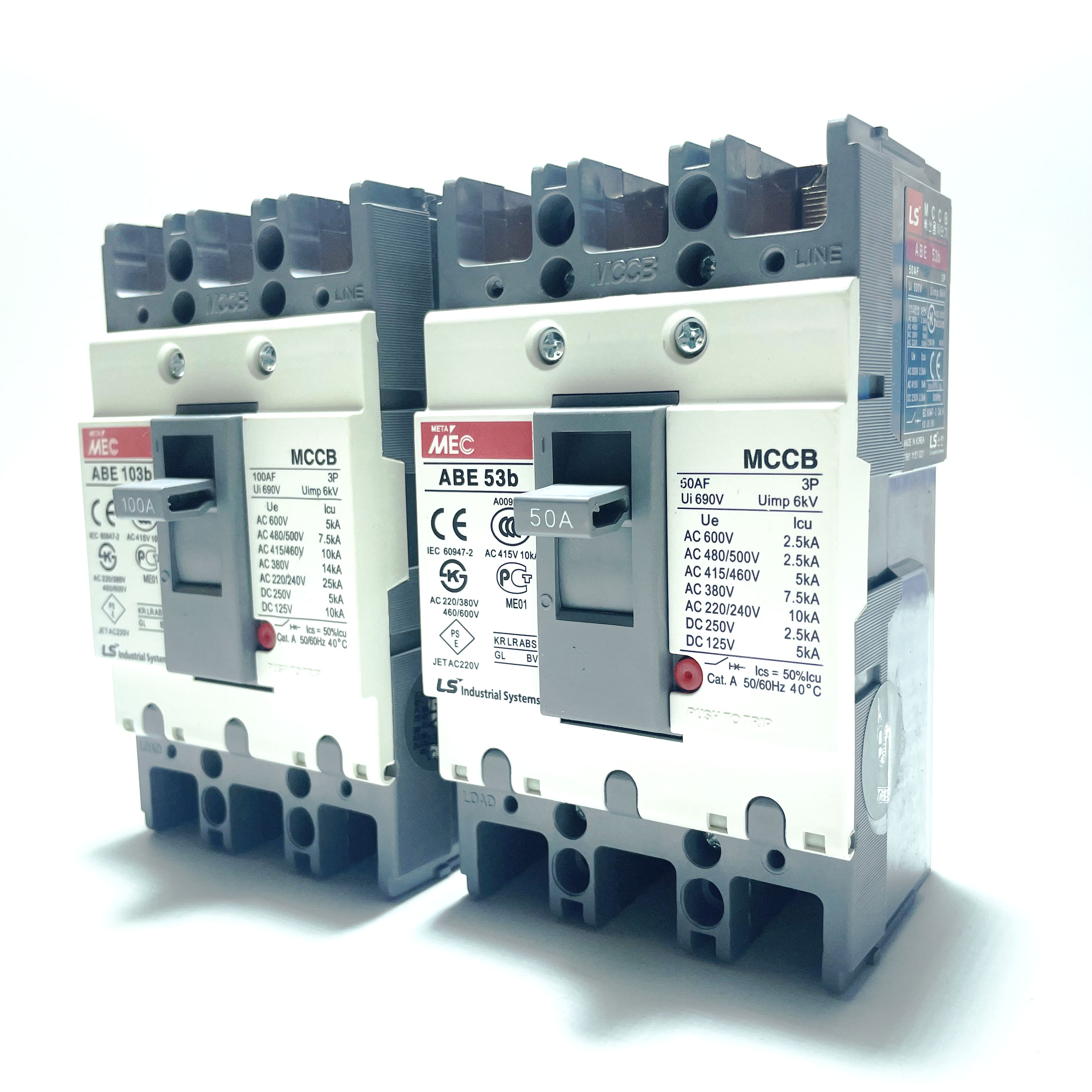 Aptomat Khối 3 Pha LS ABE 30A~100A,MCCB LS MetaMEC 103B