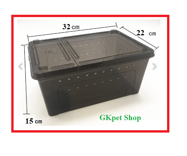 [HCM]Hộp nuôi pet màu đen (32*22*15cm)