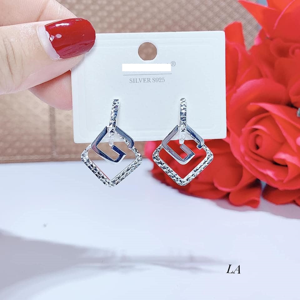 Bông tai nữ bạc Ý cao cấp MS165a