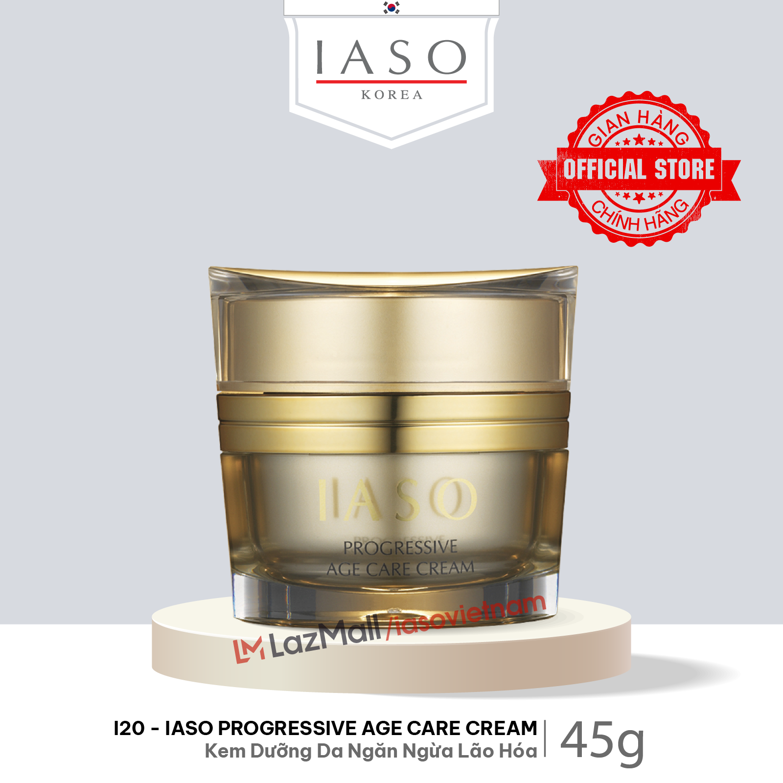I20 Kem dưỡng giúp săn chắc da và giảm nếp nhăn Progressive Age Care Cream - IASO