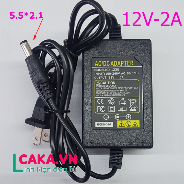 NGUỒN ADAPTER 12V2A DC5.5X2.1MM
