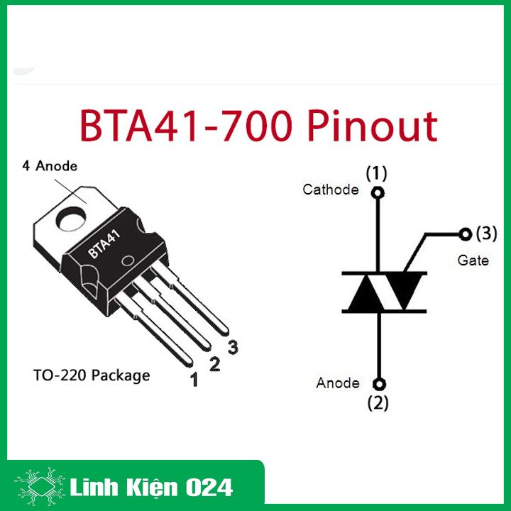 Triac BTA41-700B TO-3P điện áp 700V 41A