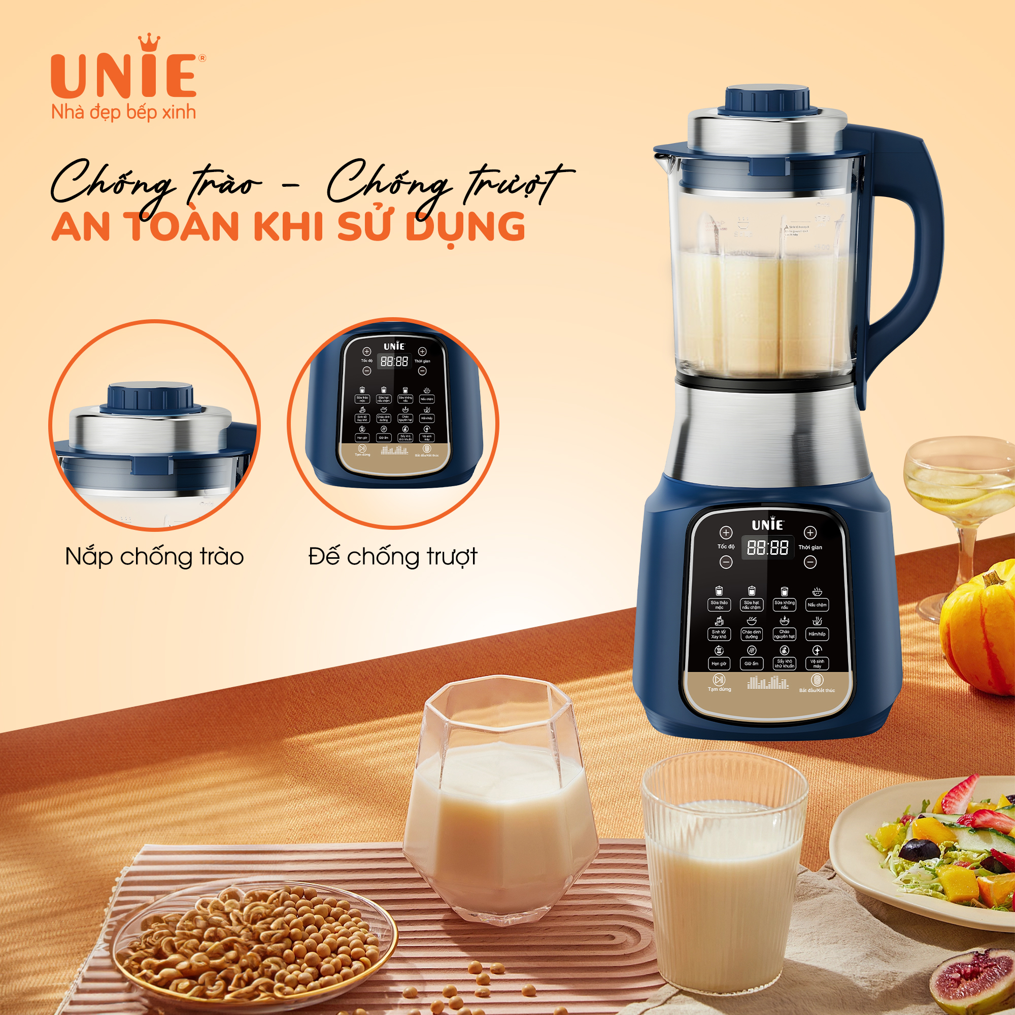 Máy Làm Làm Sữa Hạt Unie VX - Dễ Sử Dụng - Dễ Vệ Sinh