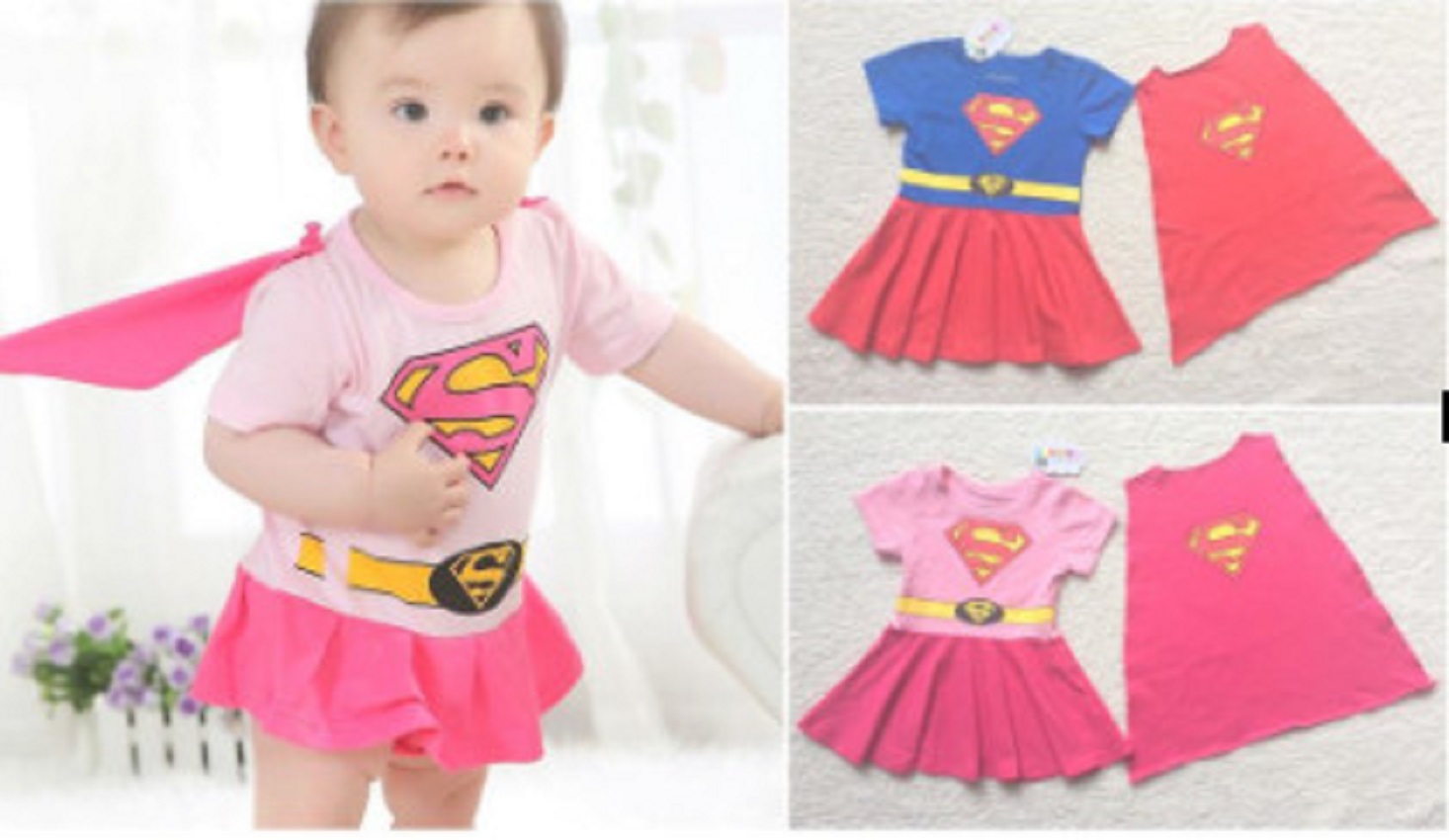 Váy đầm Siêu nhân Supergirl _ Samkids