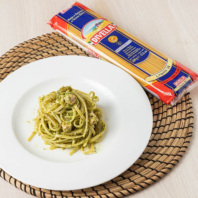 Mì Ý Linguine sợi dẹt DIVELLA gói 500g [Mỳ Ý Pasta Chính Hãng]