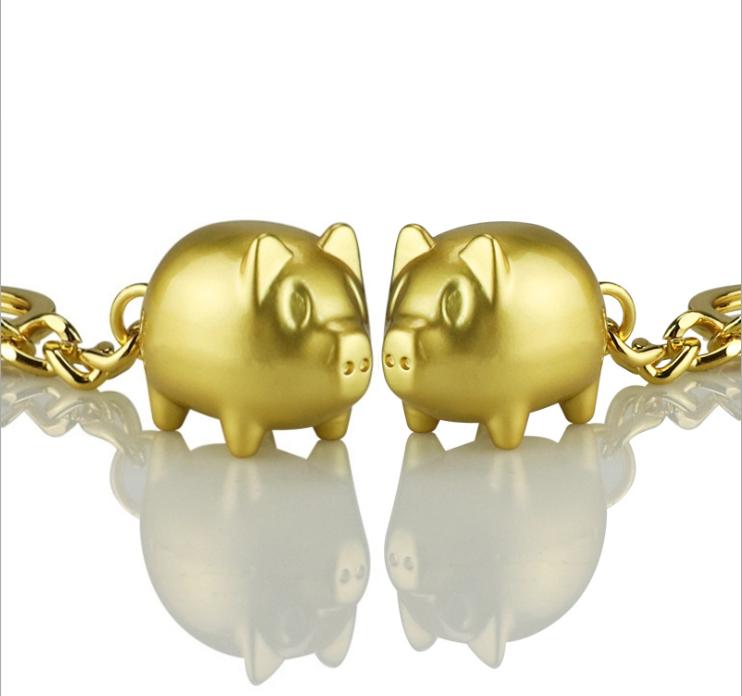 [HCM]Combo 2 Móc khóa heo vàng năm kỷ hợi 2019 ( Hàng đẹp nguyên khối )