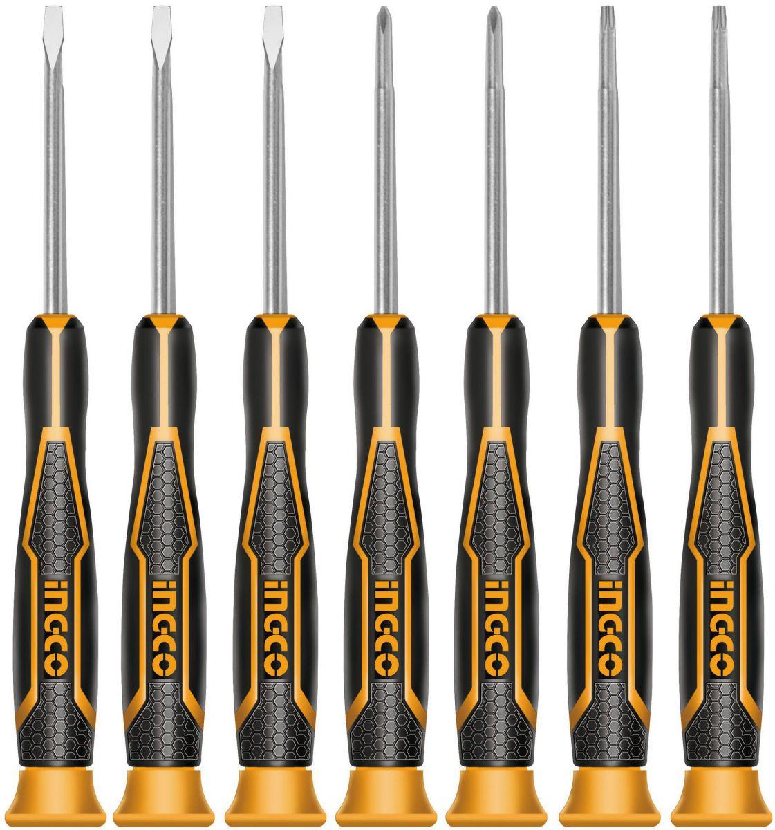 Bộ tuốc nơ vít điện tử 7 chi tiết INGCO HKSD0718