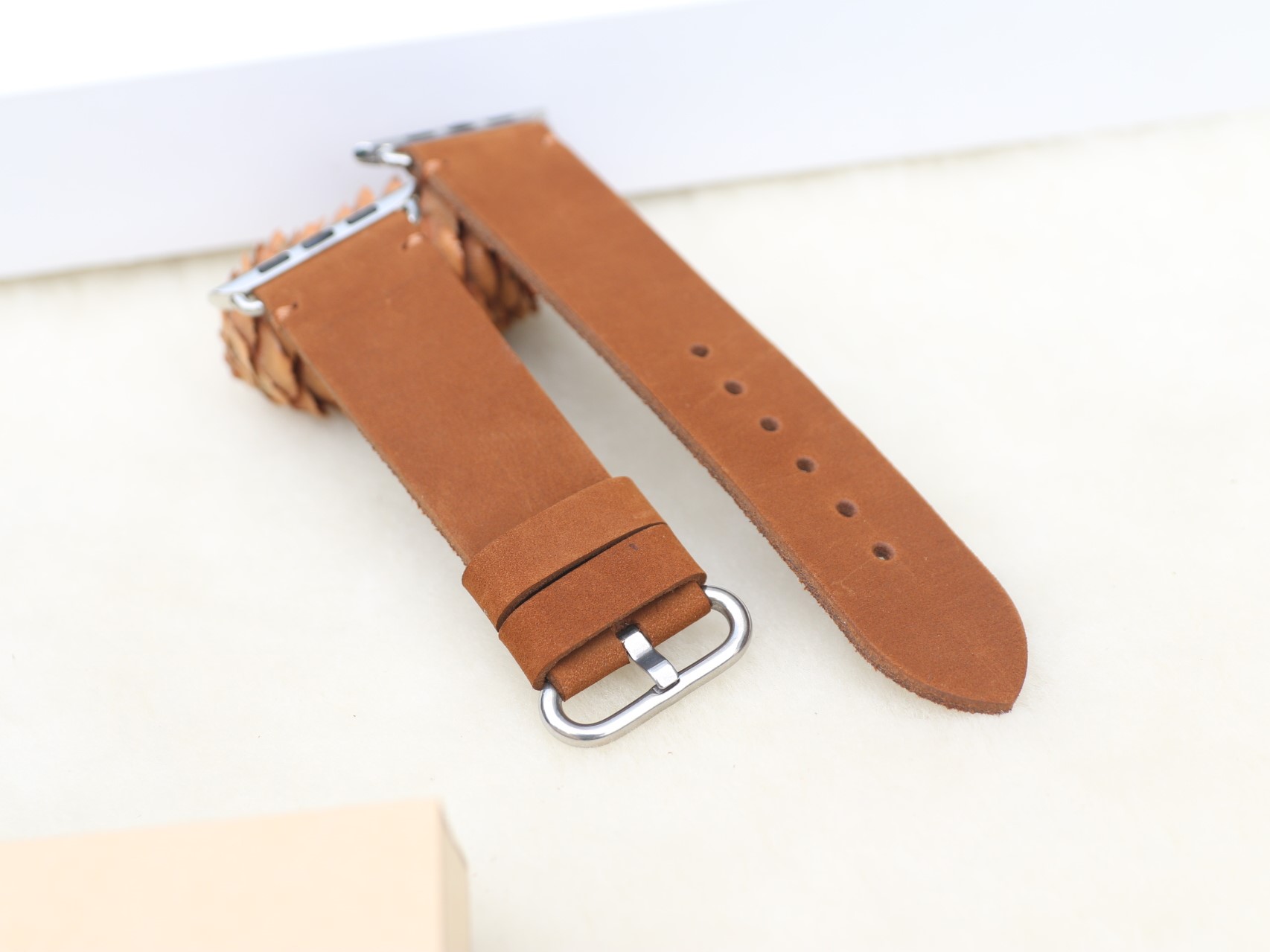 Dây da thay thế Apple Watch da bò sáp Handmade