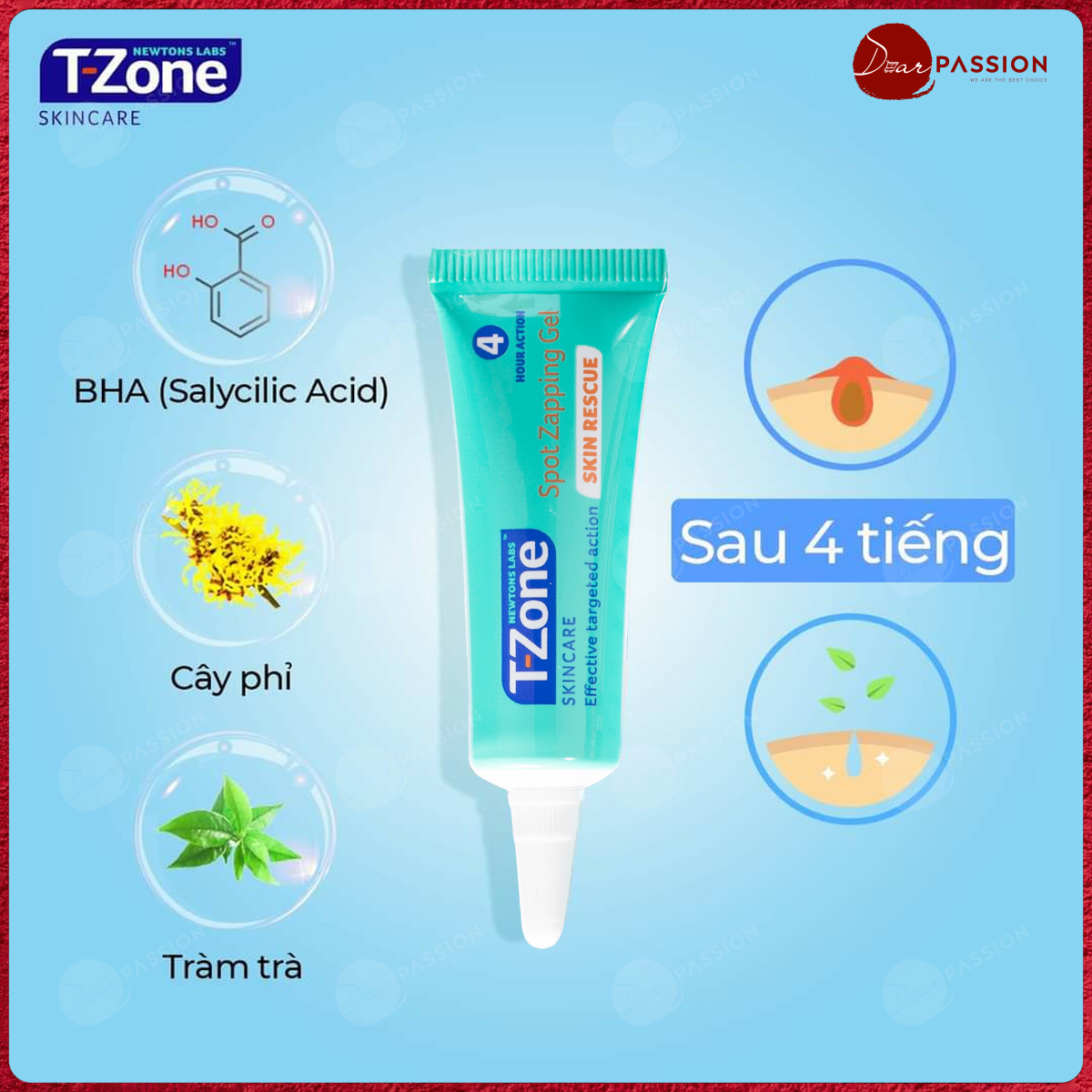 Gel Chấm Mụn Cấp Tốc T-Zone 8ml Skincare Spot Zapping Gel