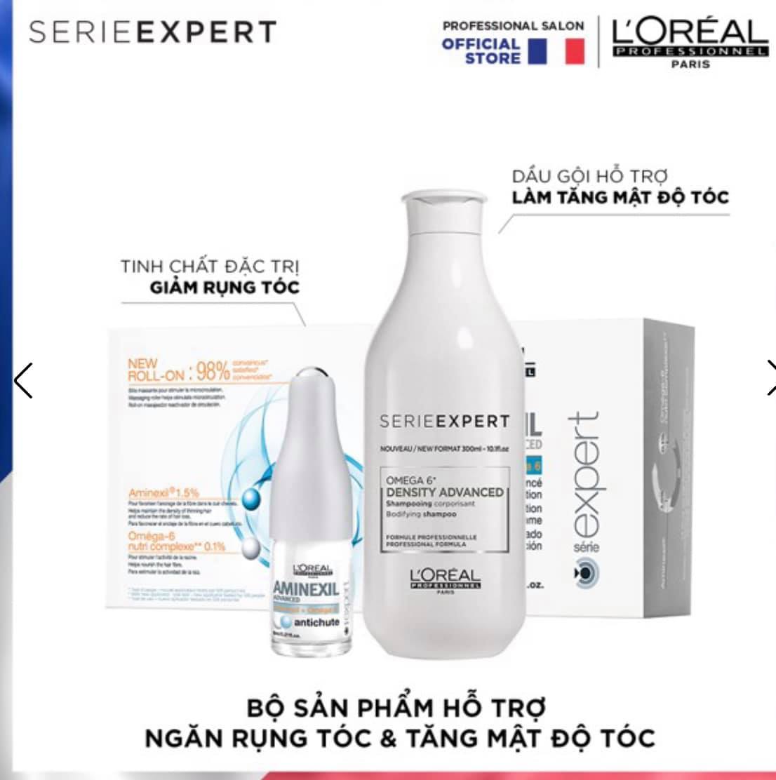 Tinh chất ngăn rụng tóc L'Oréal AMINEXIL + OMEGA 6 10 x 6ml