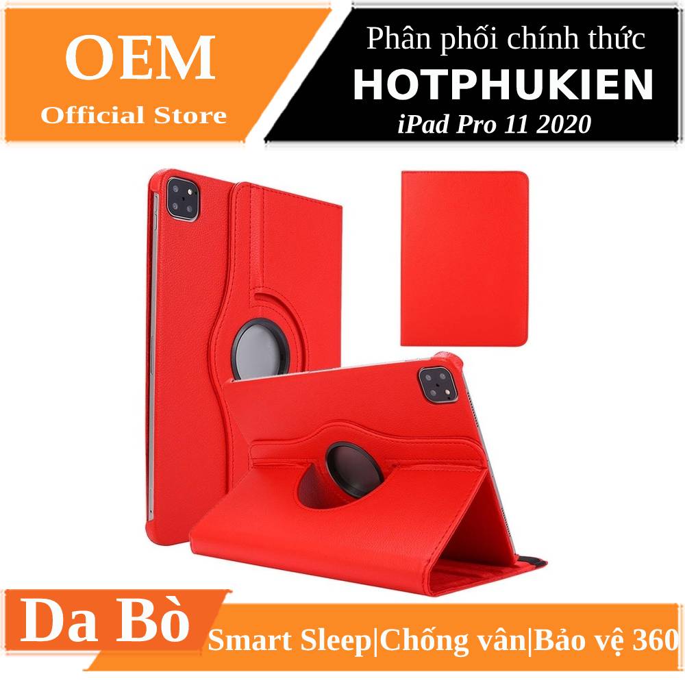 Bao da iPad Pro 11 2021 chip M1 / iPad Pro 11 2020 xoay 360 độ chống bụi chấm thấm tiện lợi - Phân phối bởi Hotphukien