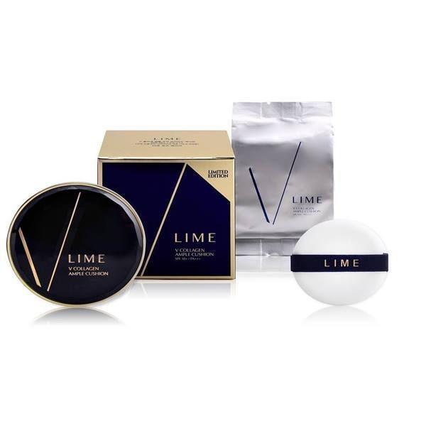 [6-11/12 VOUCHER GIẢM 8%]Phấn nước lime v collagen ample cushion Cho da thường và da khô - 2 lõi